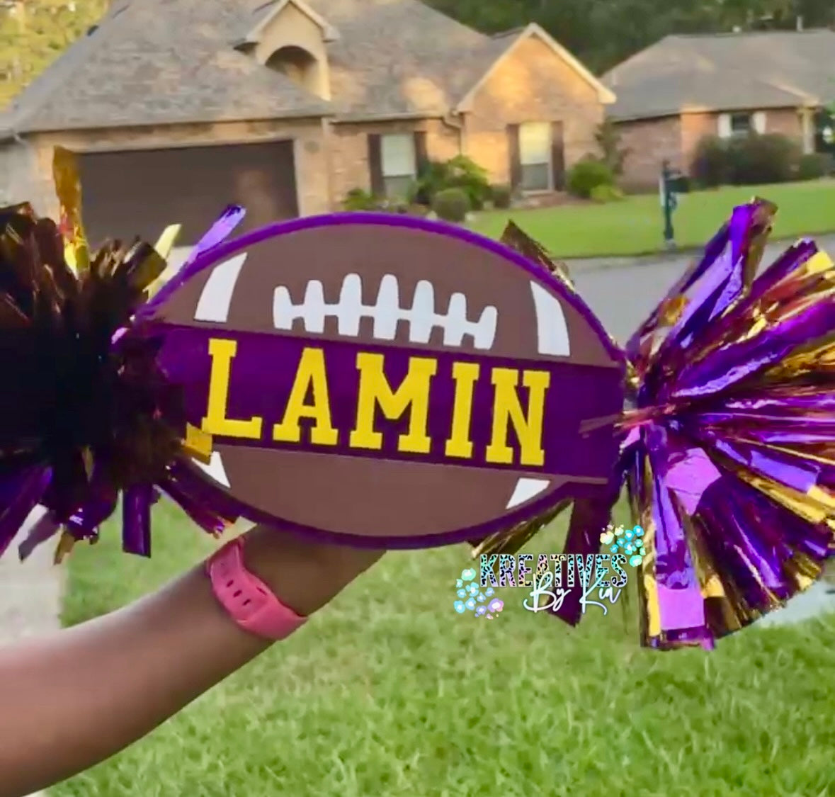 Custom Football Acrylic Cheerstick