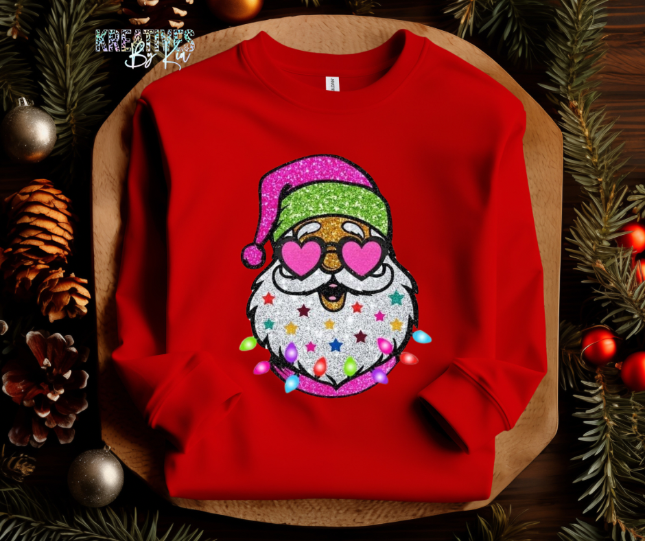 Heart Eye Santa Crewneck