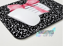 Load image into Gallery viewer, Coquette Composition Notebook Mouse Pad