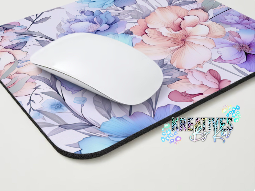 Pastel Floral Mouse Pad