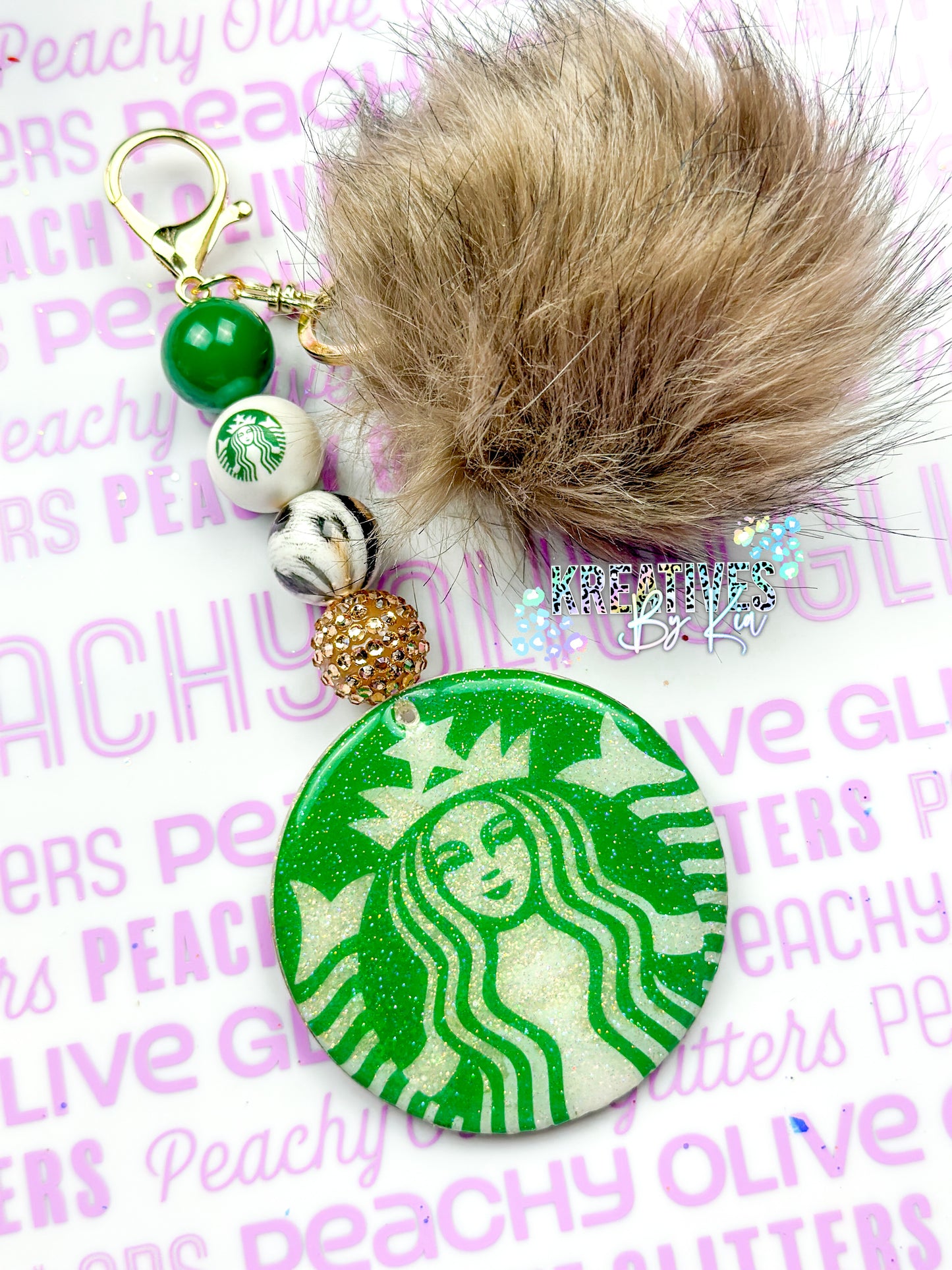 Coffee Swirl Keychain