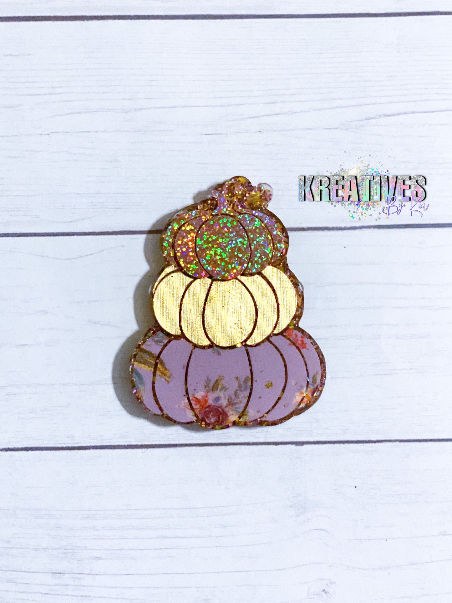 Stacked Pumpkin- Floral