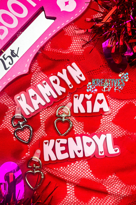 Heart Name Keychain (Preorder)