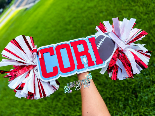 Custom Acrylic Football Cheerstick | Personalized Game Day Spirit Sign
