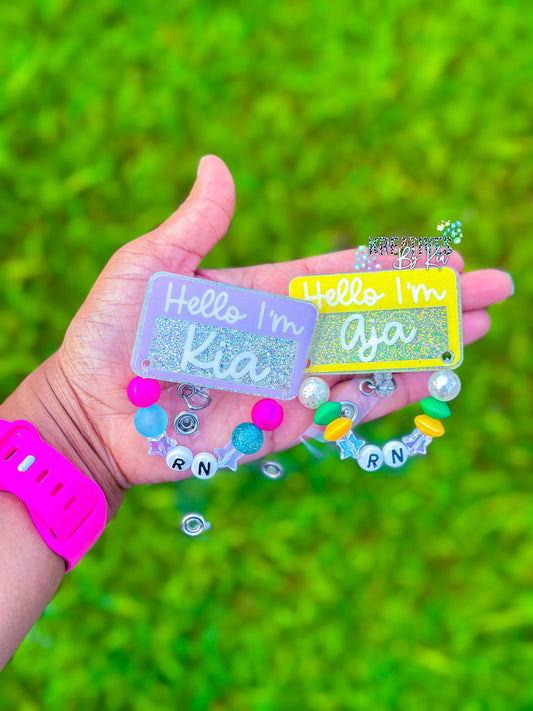 Hello I’m Friendship Bracelet Badge Reel