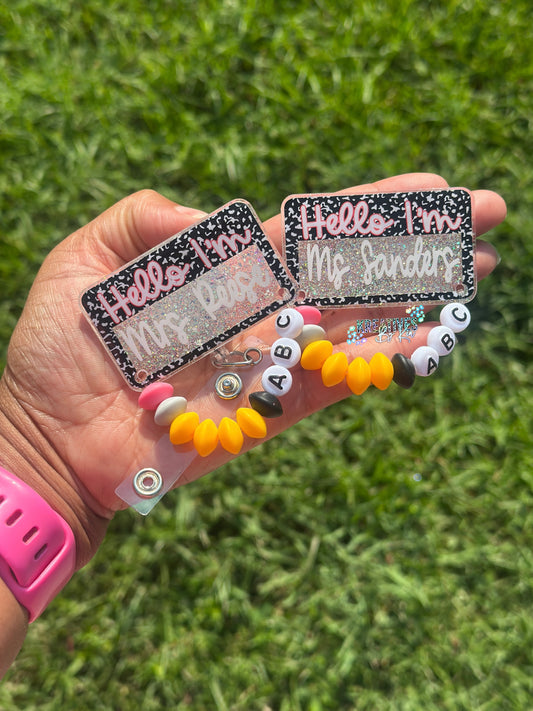 Teacher Friendship Bracelet Badge Reel