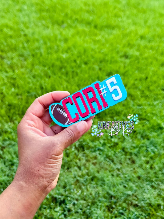 Custom Acrylic Spirit Pin | Personalized Game Day Sports Pin