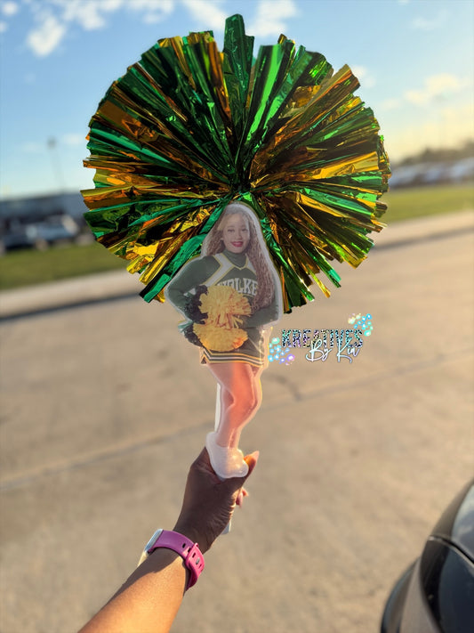 Custom Sublimation Photo Single Pom Cheerstick