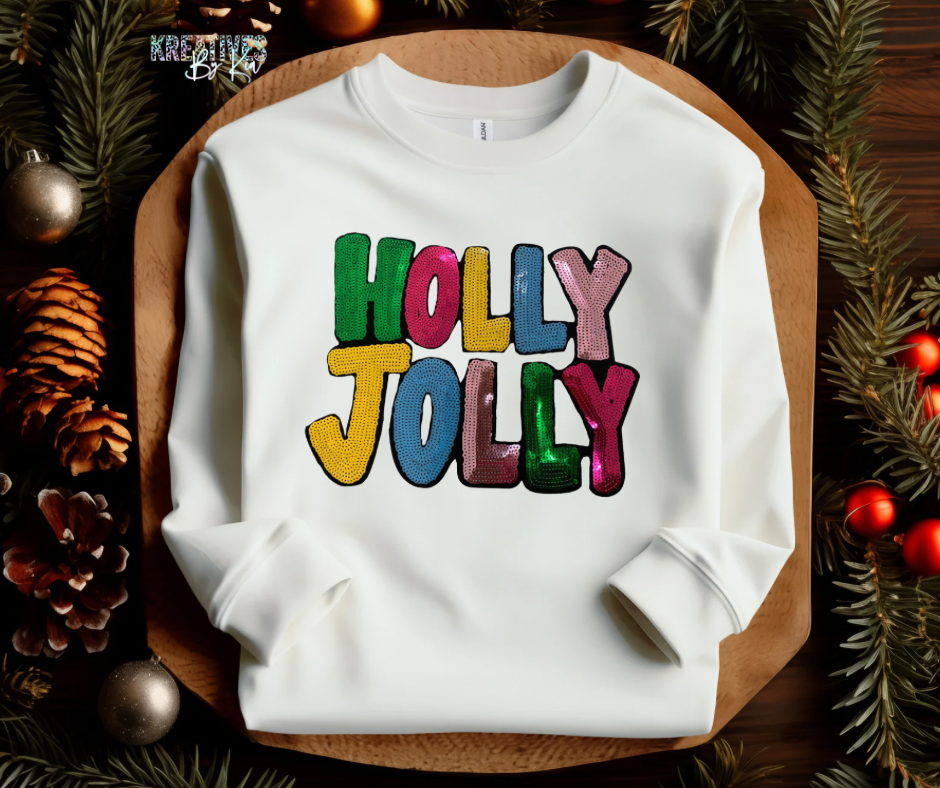 Holly Jolly Sequin Sweatshirt(Preorder)