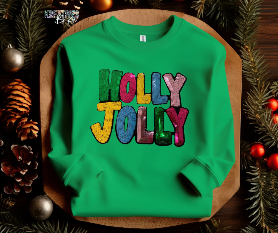 Holly Jolly Sequin Sweatshirt(Preorder)