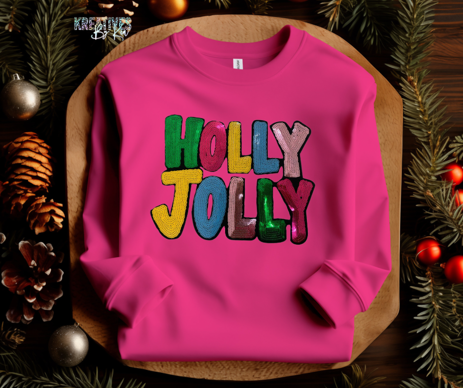 Holly Jolly Sequin Sweatshirt(Preorder)
