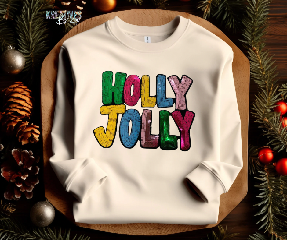 Holly Jolly Sequin Sweatshirt(Preorder)