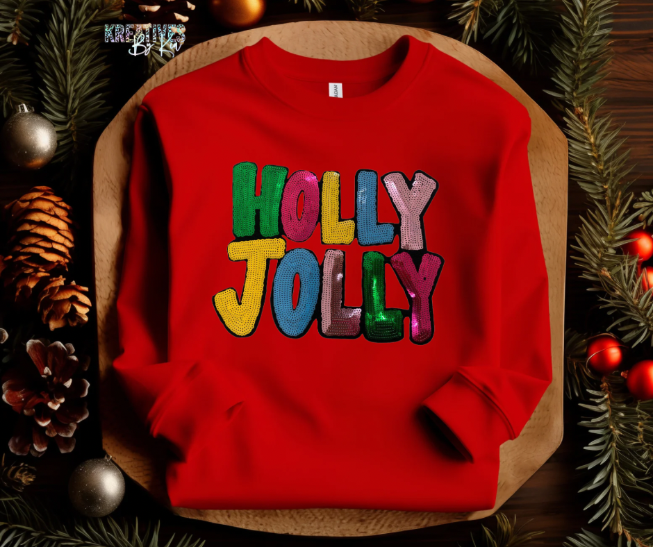 Holly Jolly Sequin Sweatshirt(Preorder)
