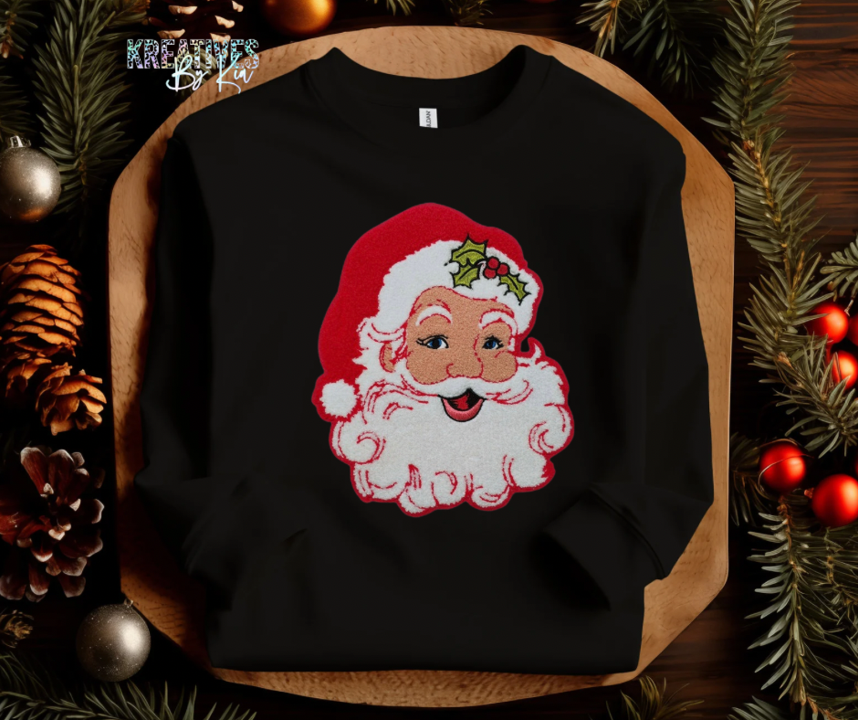 Red Santa Chenille Patch (Preorder)
