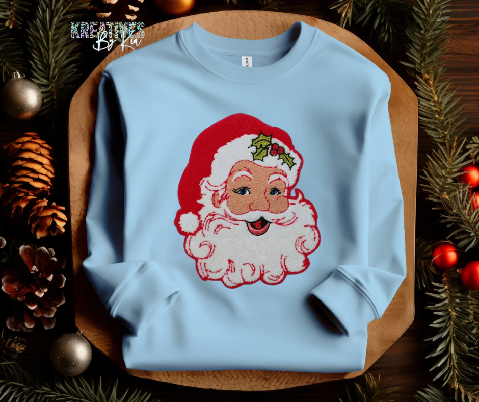 Red Santa Chenille Patch (Preorder)