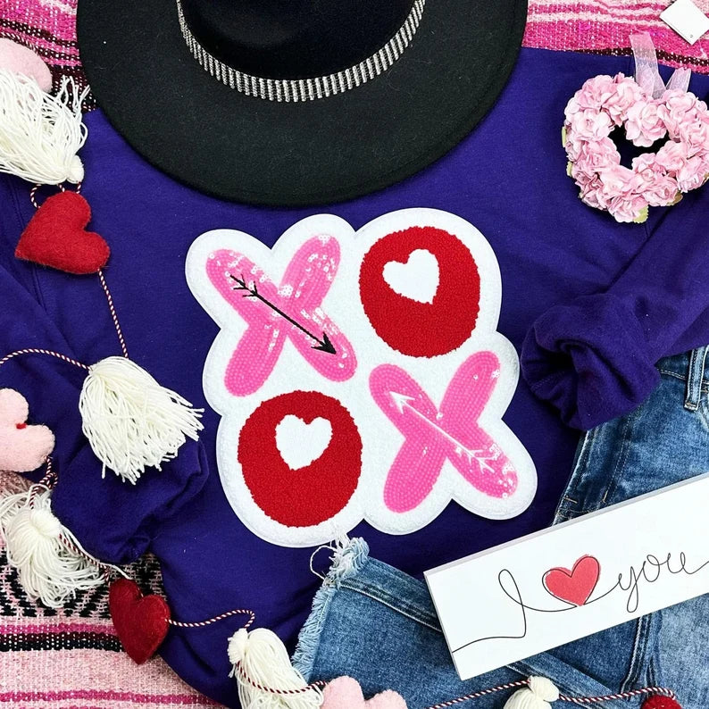 XOXO Chenille Patch Sweatshirt