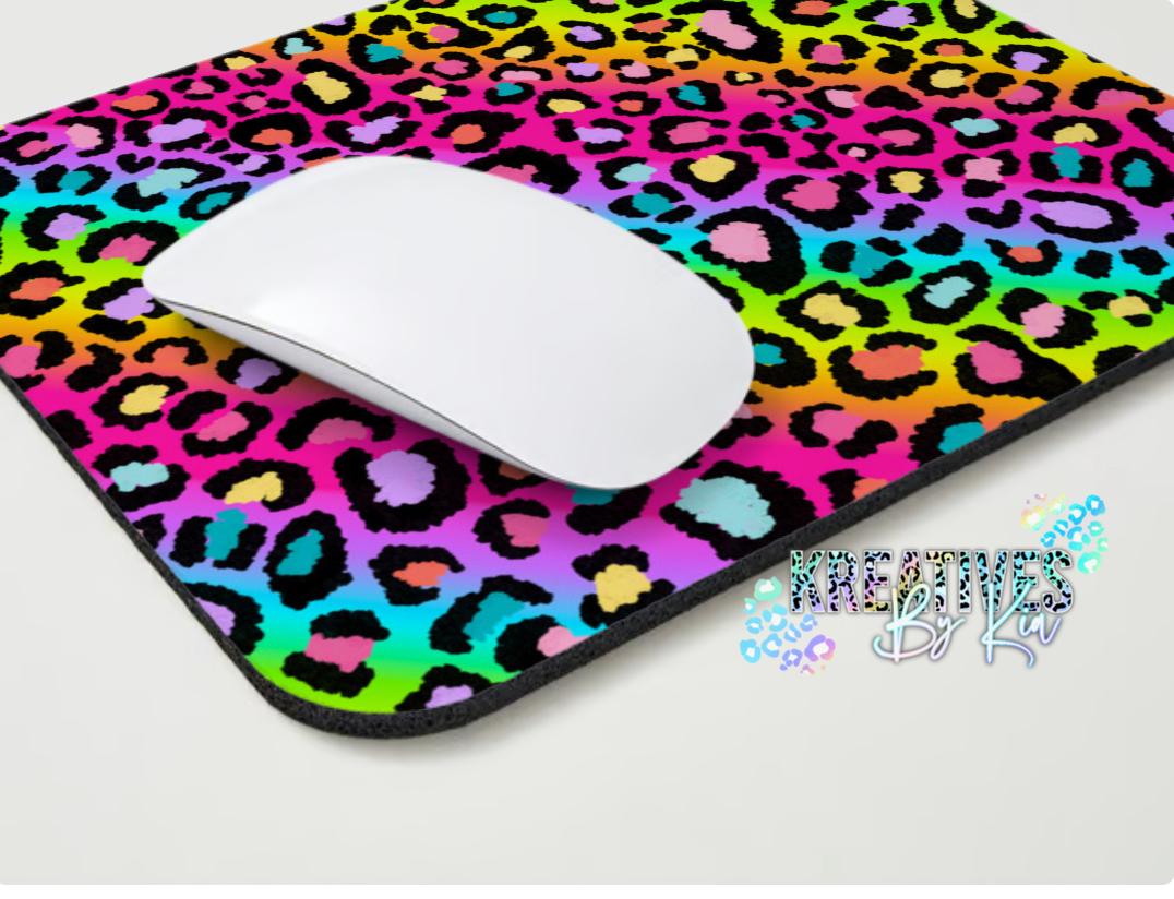 Neon Leopard Mousepad