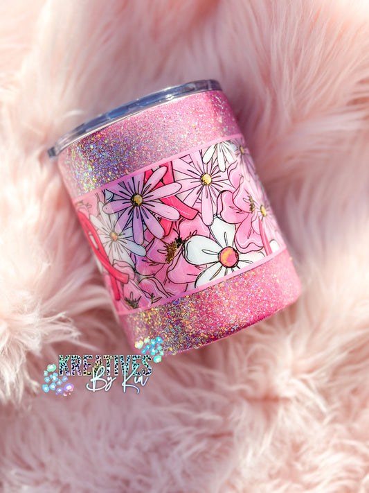 Floral Pink Ribbon