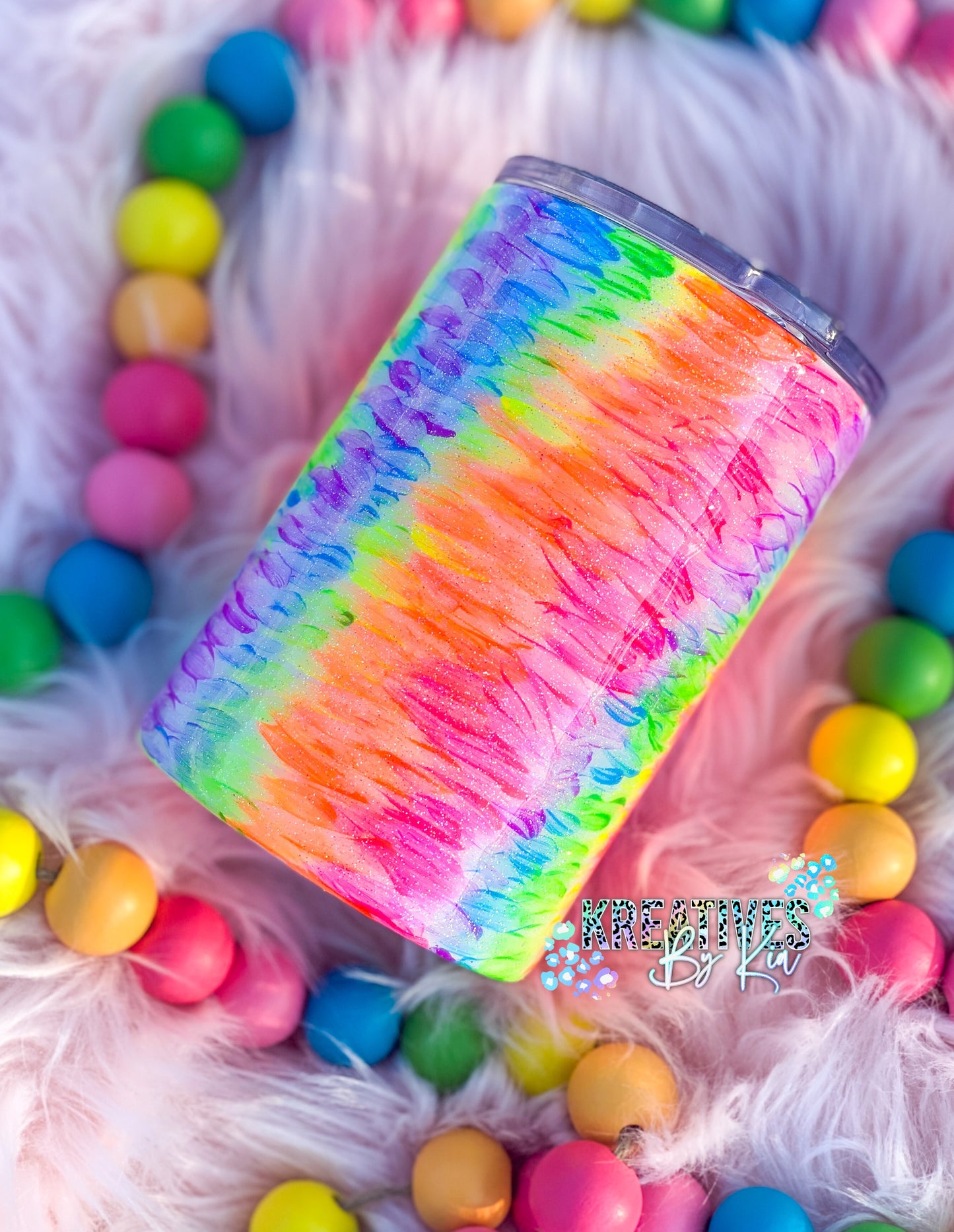 Hand painted Tie Dye Neon