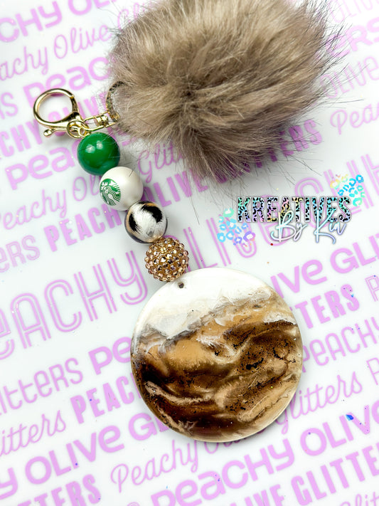 Coffee Swirl Keychain