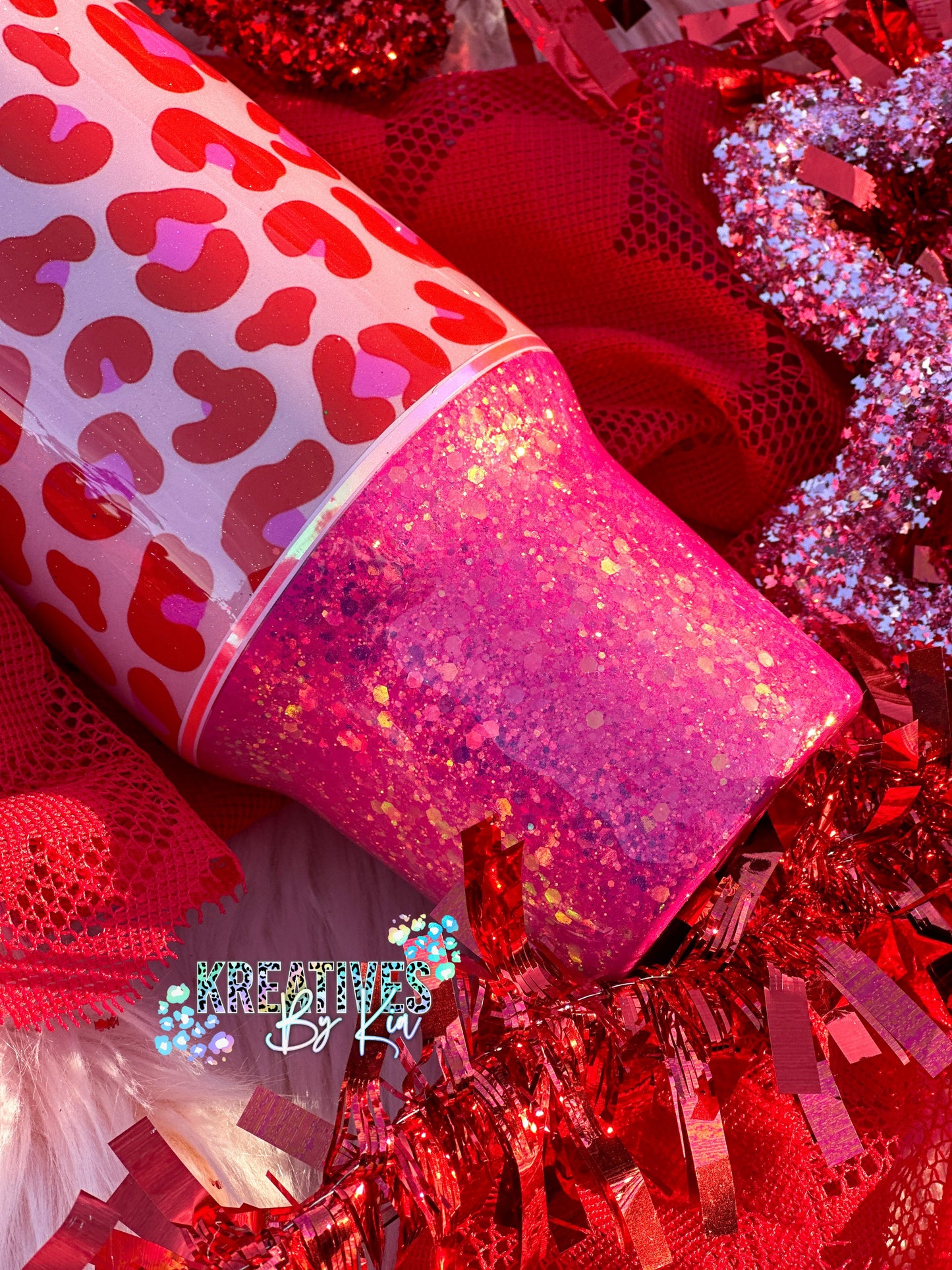 Red and Pink Leopard