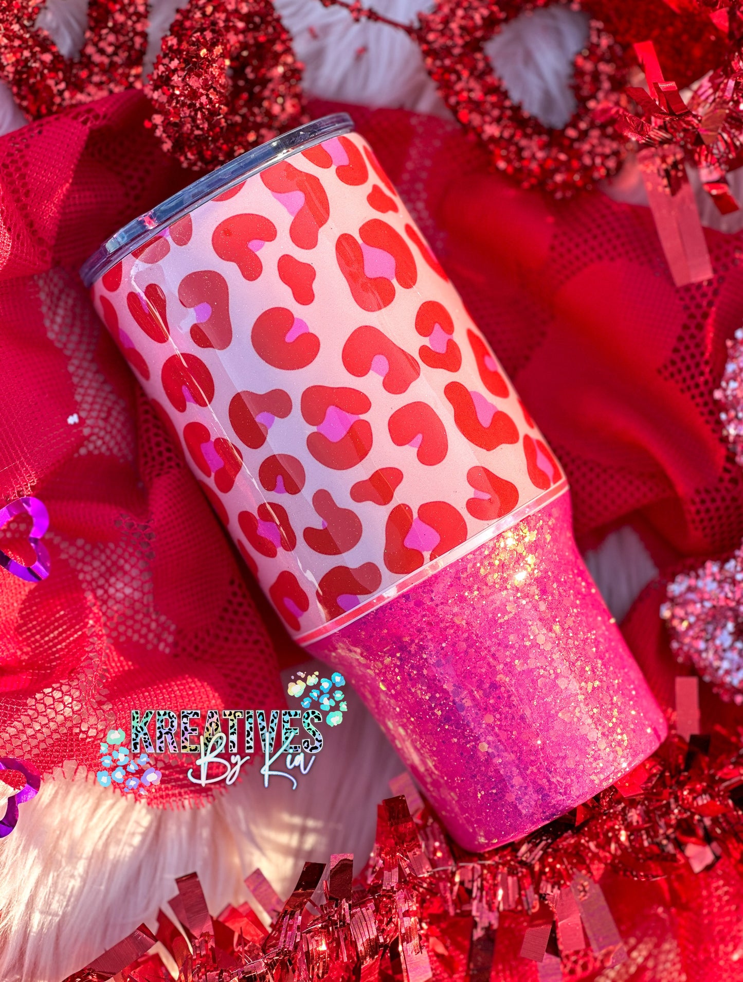 Red and Pink Leopard